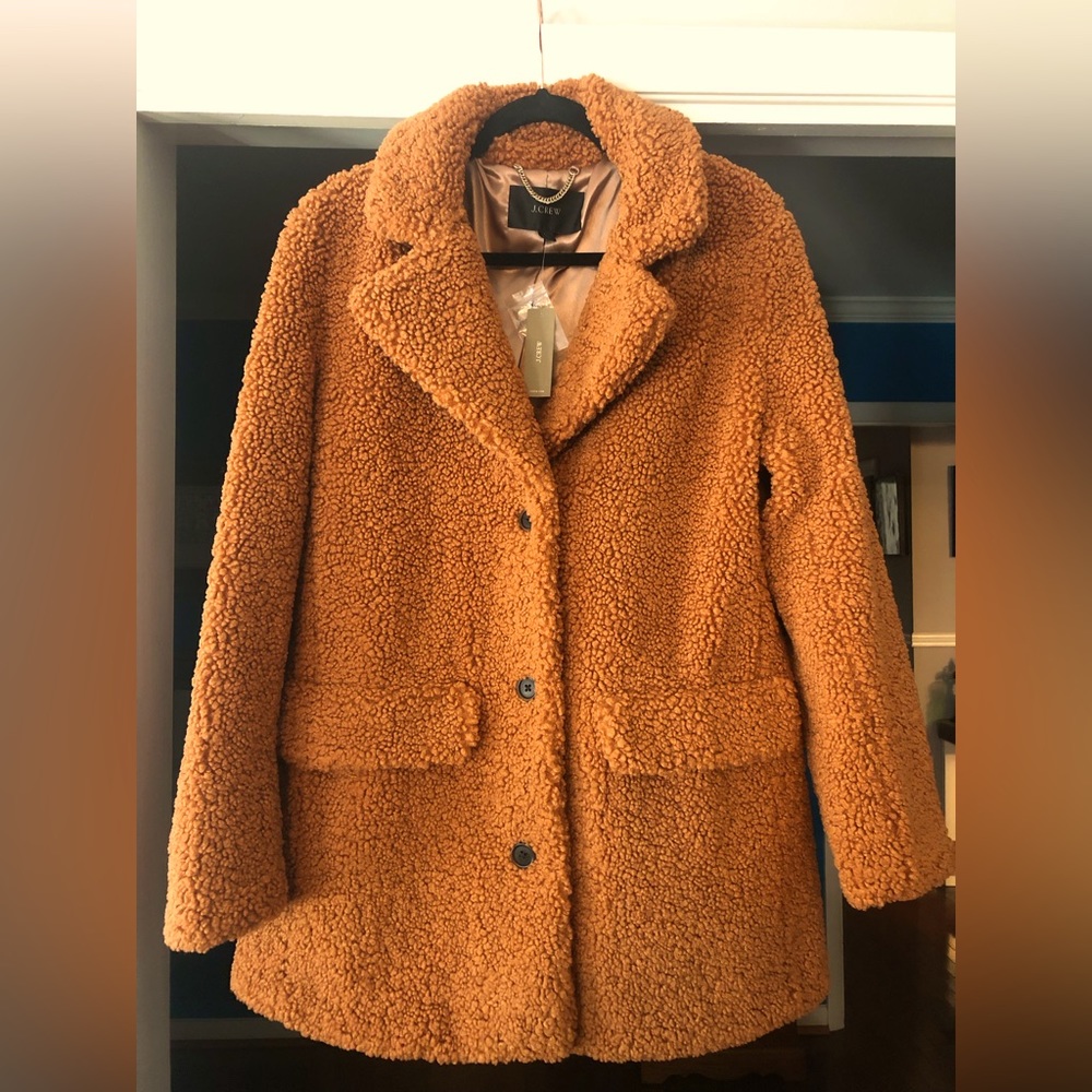 J. Crew Teddy Sherpa Jacket BA527 - Brand New